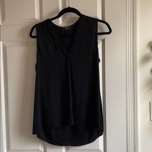Theory silk V neck top- black medium